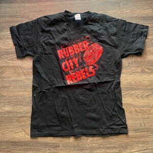 Rubber City Rebels Akron Quick 20/20 Punk New Wave Shirt Large